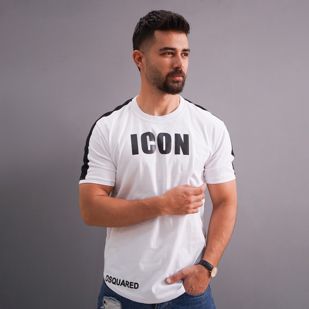 تیشرت مردانه نخ پنبه مدل ICON ( در 2 رنگ )