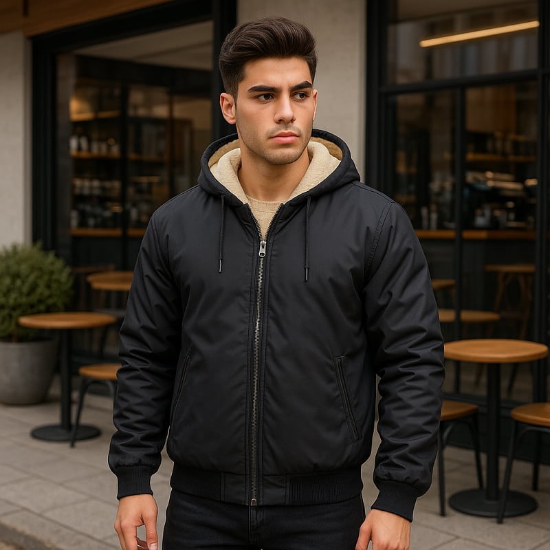 کاپشن مردانه داخل تمام خز مدل Adidas