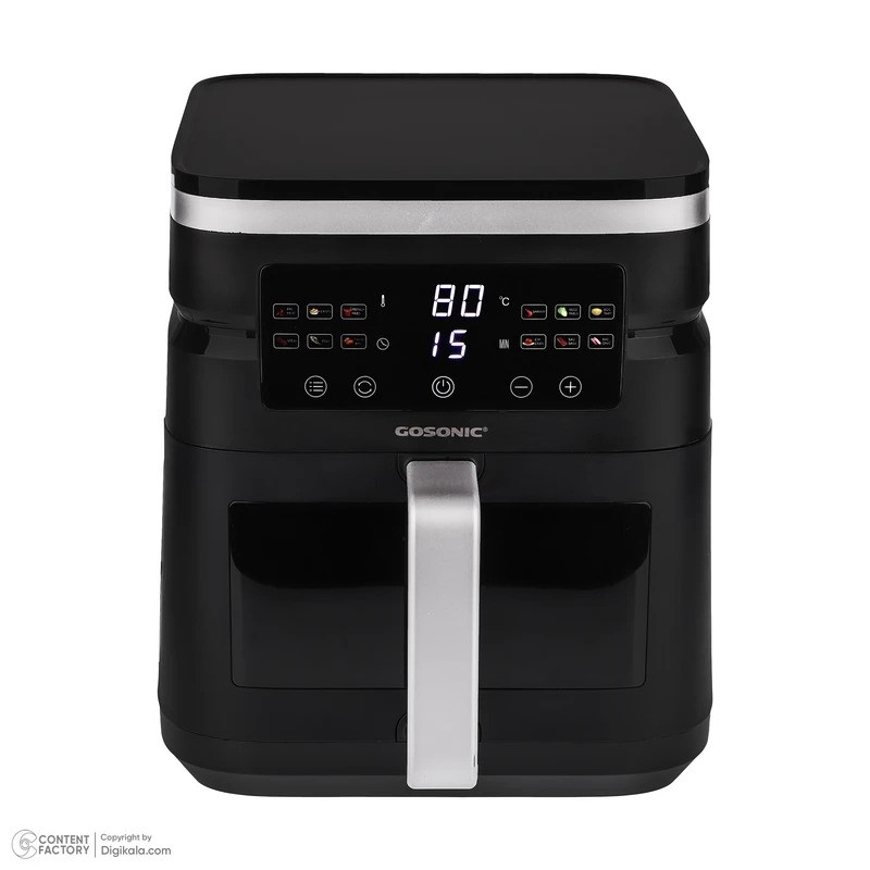 سرخ کن بدون روغن گوسونیک 7 لیتری صفحه لمسی دوالمنت مدل 837 سبد سرامیکی