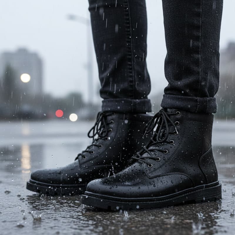 نیم بوت مردانه مدل Bershka