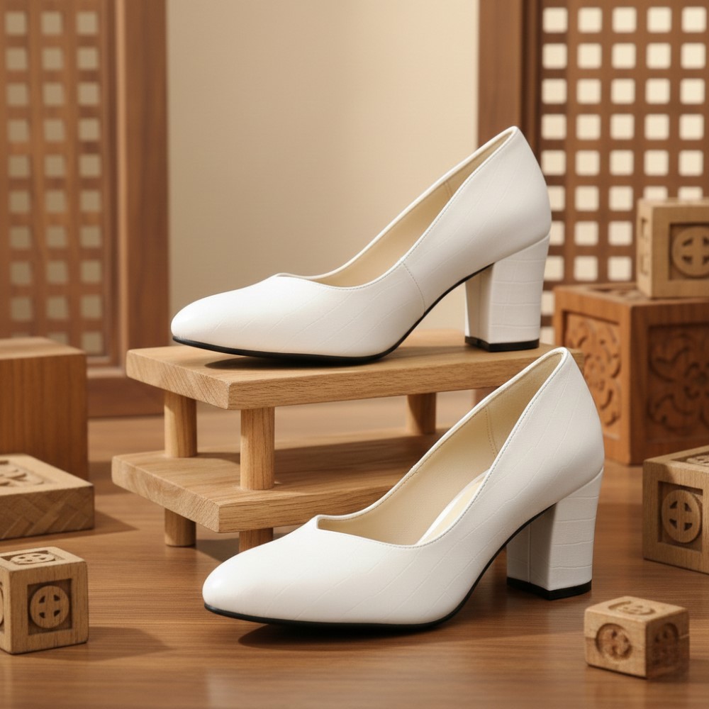 کفش مجلسی زنانه پاشنه 7 سانتی مدل روژان (2 رنگبندی)