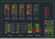 پکیج نقشه های اتوکدی آپارتمان های 4 طبقه