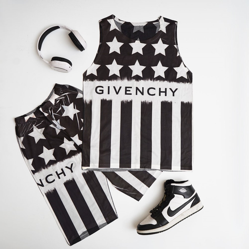 ست رکابی شلوارک مردانه مدل Givenchy