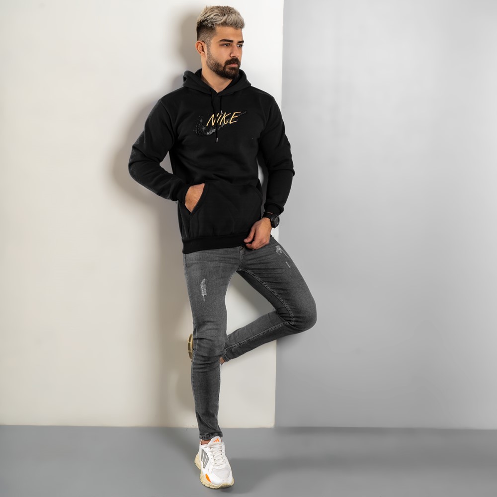 هودی Nike مردانه مدل Henry سایز XXXL مشکی و خردلی