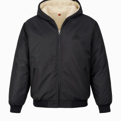 کاپشن مردانه مشکی داخل تمام خز مدل Adidas